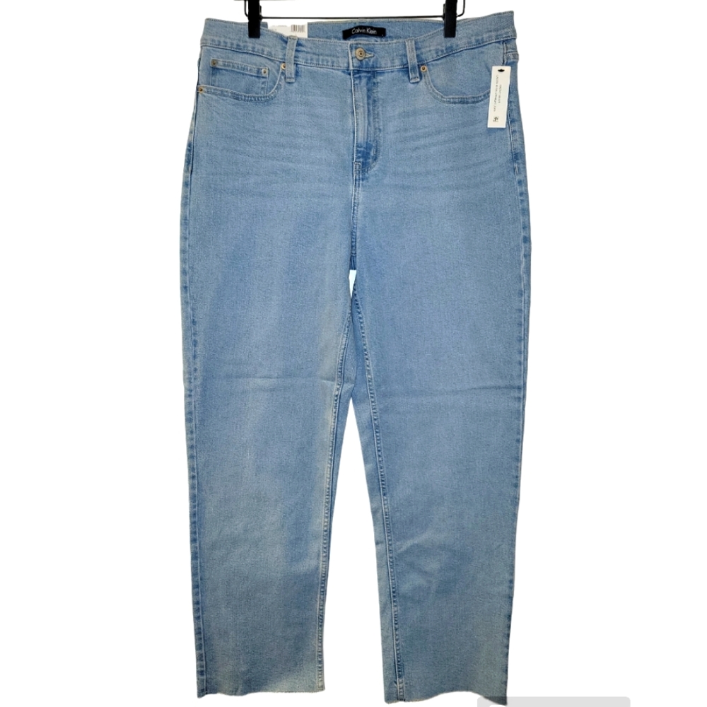 Calvin Klein, NWT, Jeans, Vintage Straight, High Rise, Women's sz 14, L-41 Inche